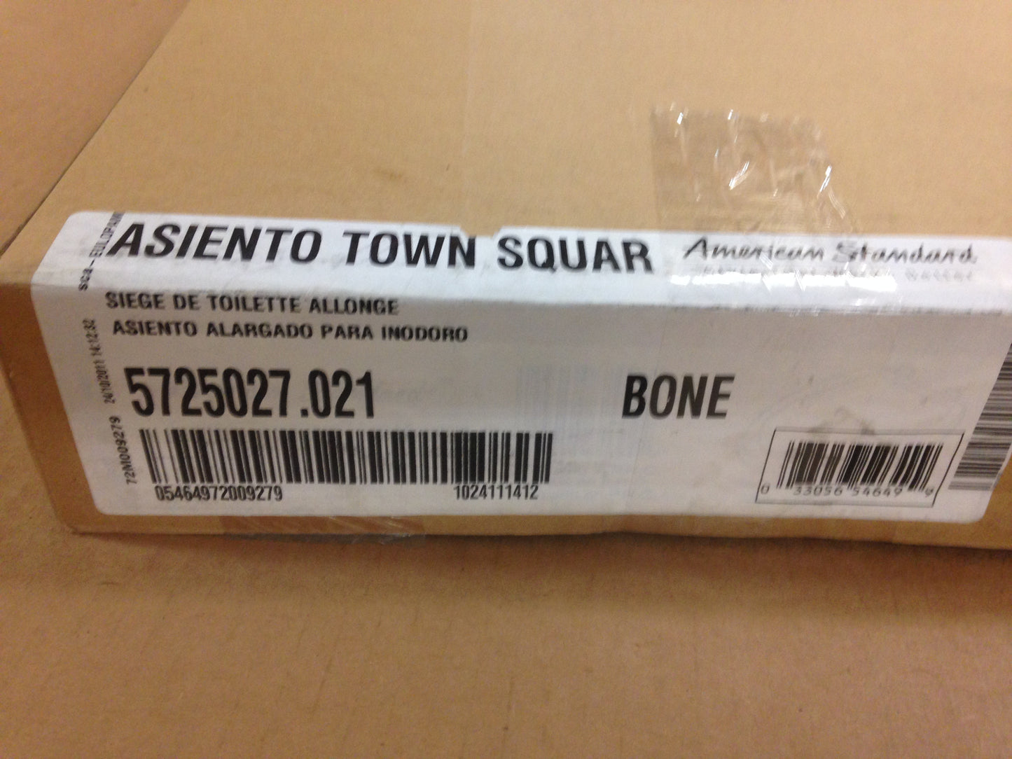 TOWN SQUARE ELONGATED TOILET SEAT, COLOR:BONE