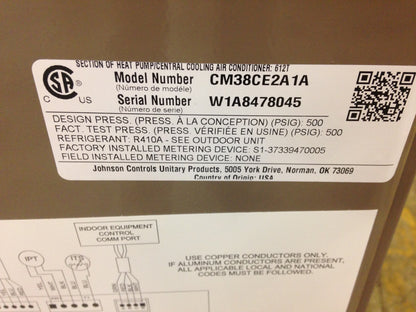 3 TON AC/HP "CM" SERIES MULTI-POSITION CASED "N" COIL, R-410A CFM:1200