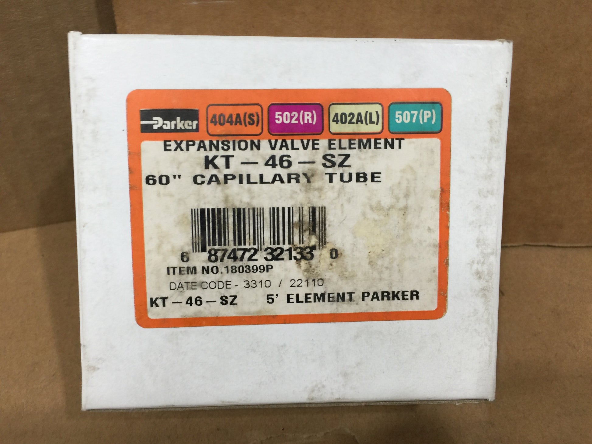 EXPANSION VALVE HEAD POWER ELEMENT; USE WITH R-502,R404A,R402A AND R507