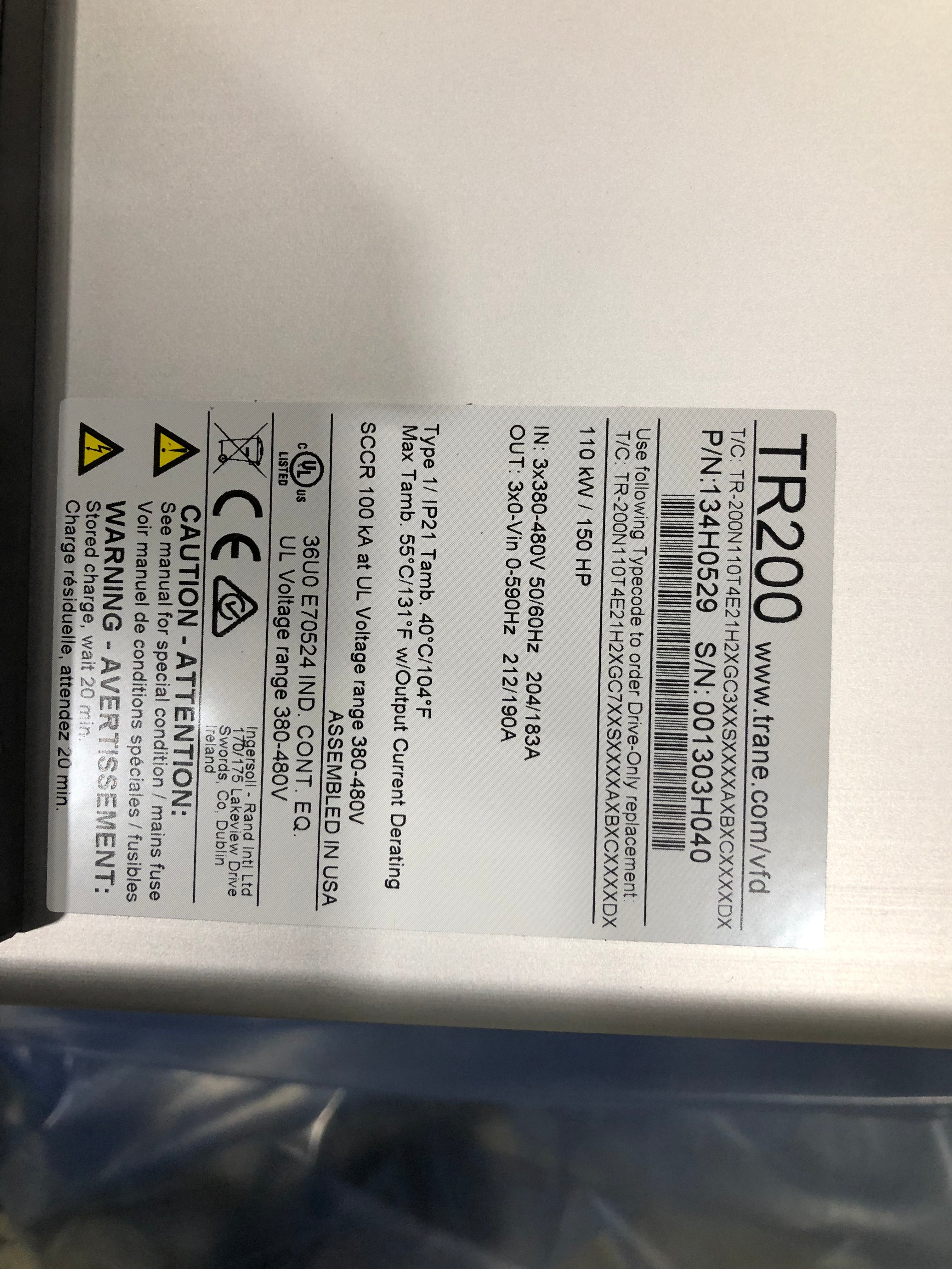 TR200 Series Variable Frequency Drive 380-480/50-60/3 – Surplus City