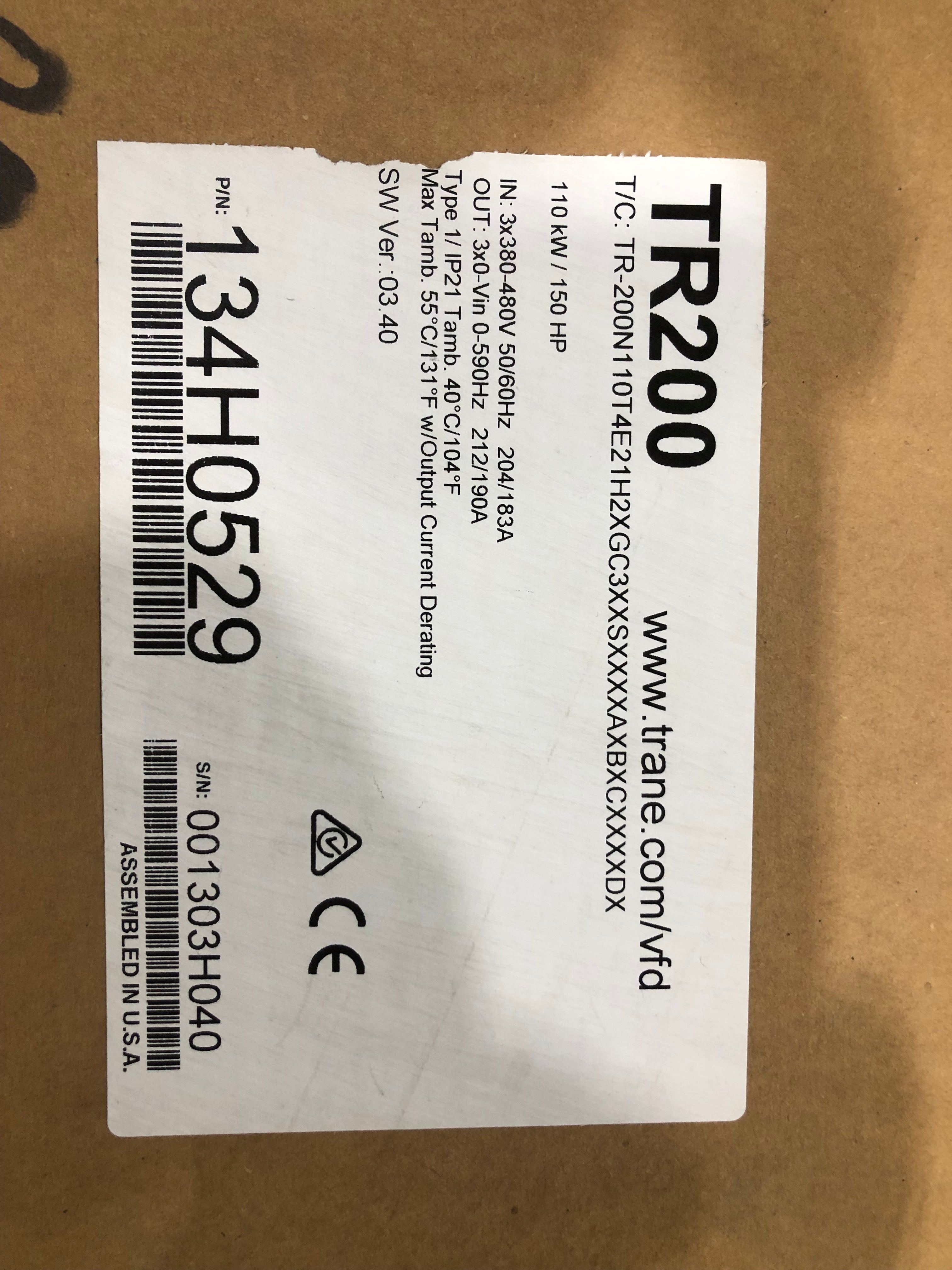 TR200 Series Variable Frequency Drive 380-480/50-60/3 – Surplus City