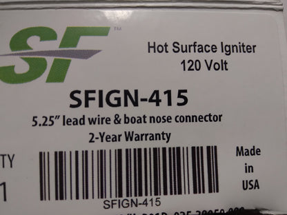 IGNITER; 120V SILICON CARBIDE HOT SURFACE IGNITER