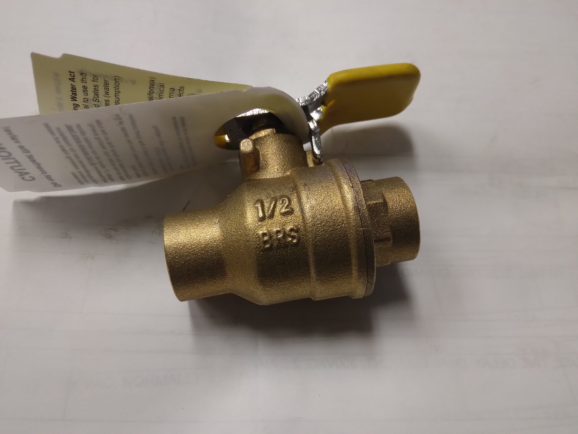 1/2" X 1/2" ODF 2 WAY BALL VALVE 600 CWP