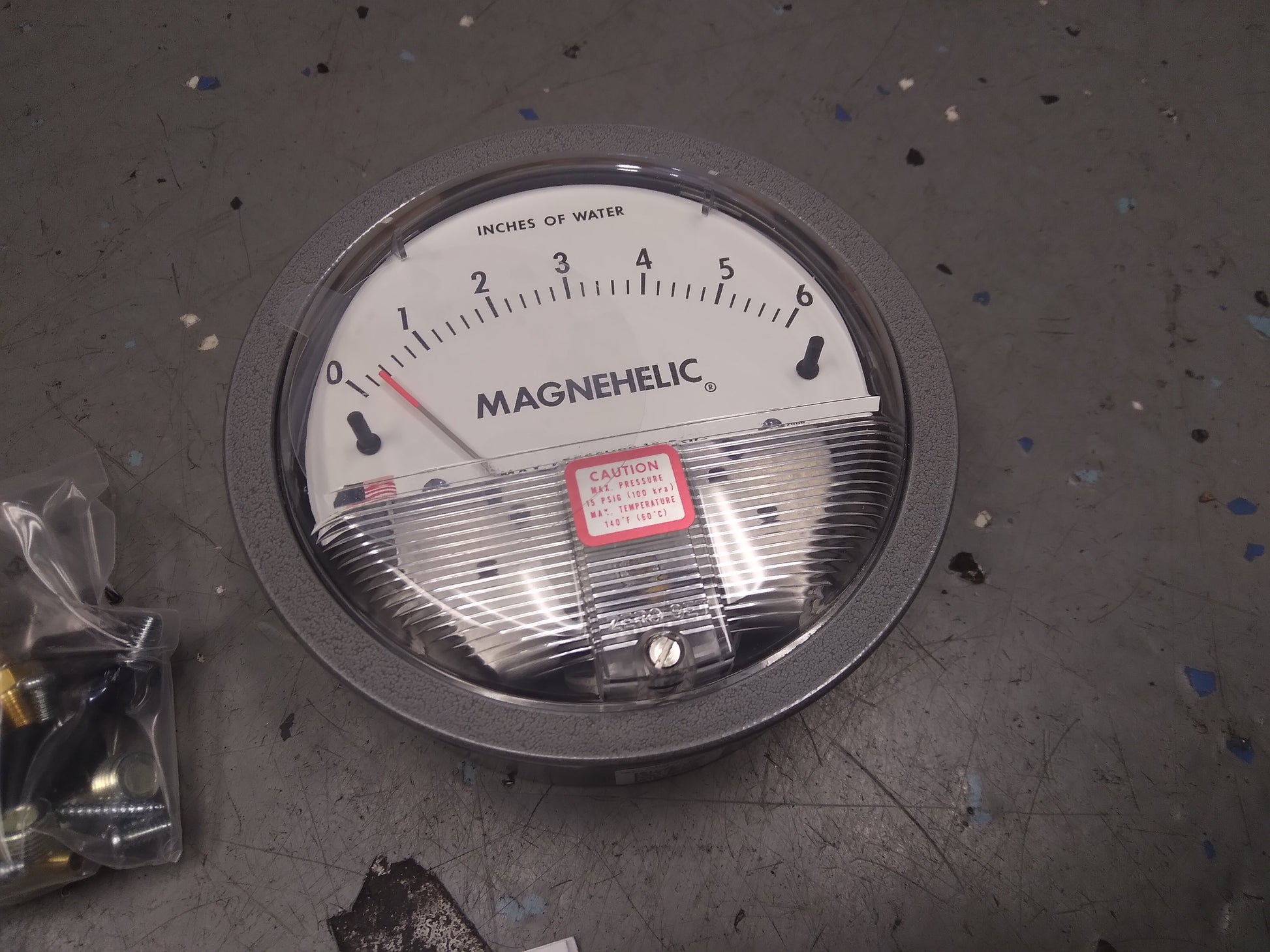 MAGNEHELIC DIFFERENTIAL PRESSURE GAUGE.TYPE 0 TO 6" WC