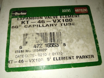 EXPANSION VALVE ELEMENT 60" CAPILLARY TUBE r-22,r-407c
