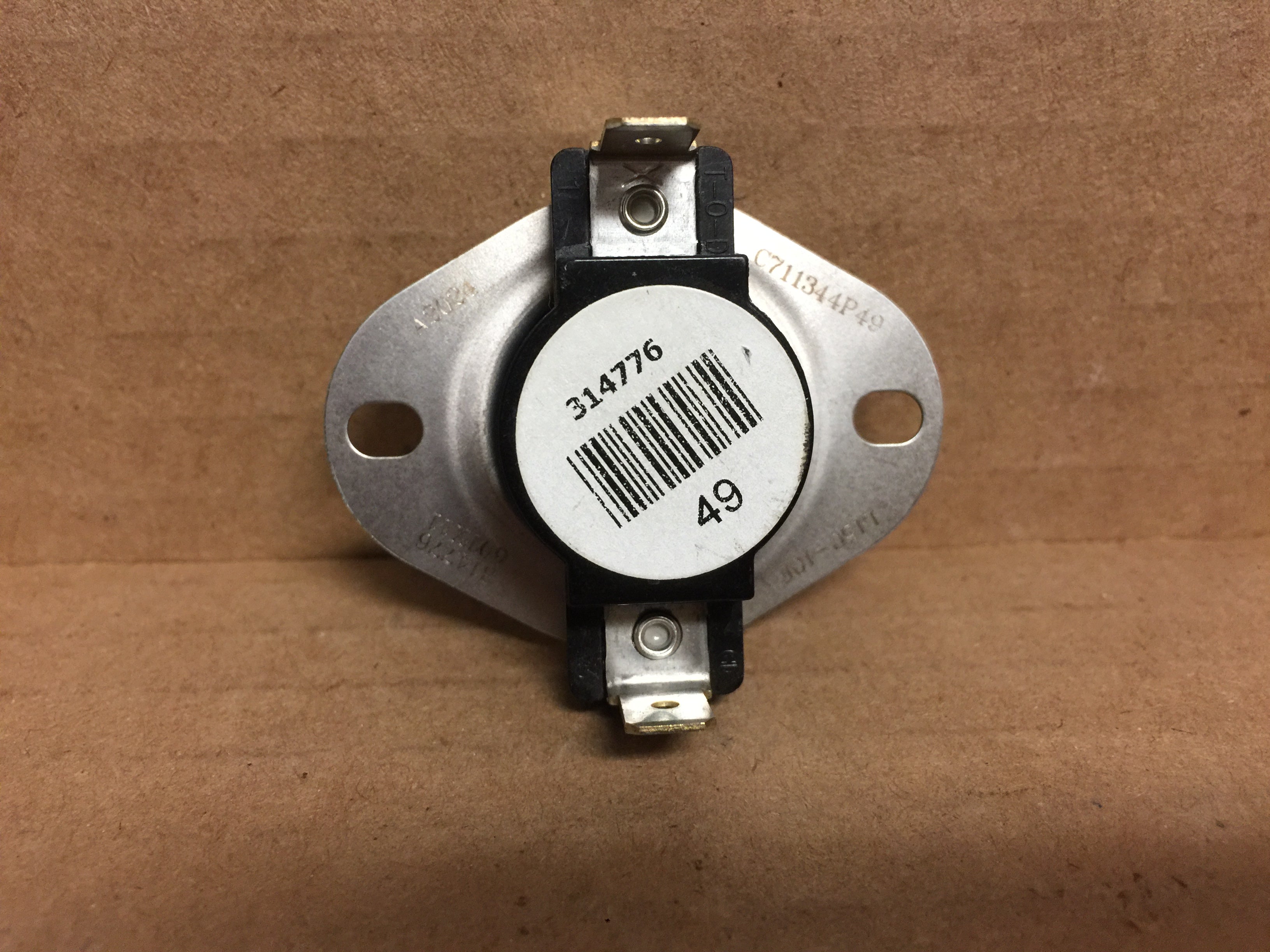 Thermostat Limit Switch; Open at 150F, Close at 110F, 60TX11