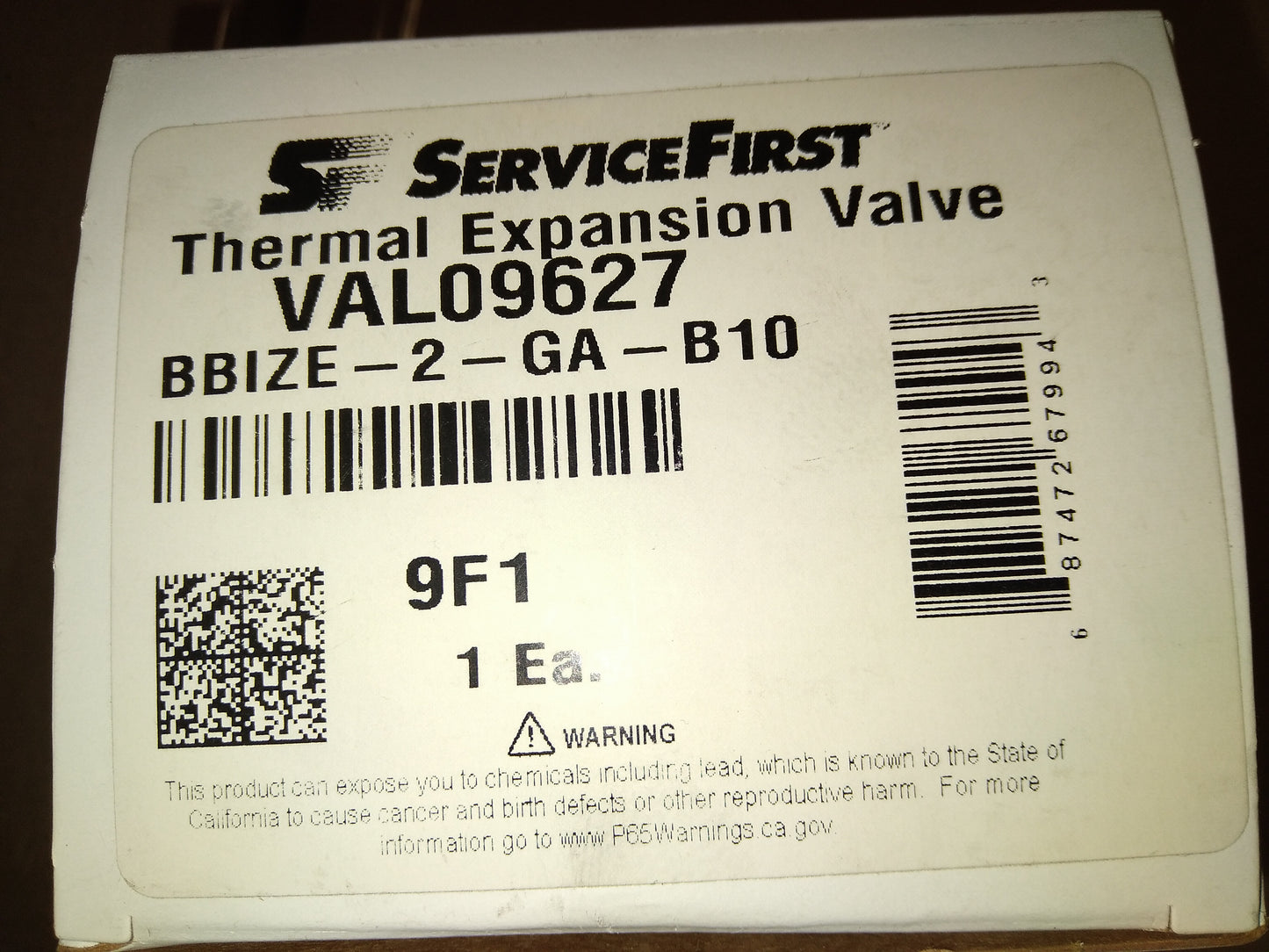 2 TON ODF THERMOSTATIC EXPANSION VALVE W/ 5" CAPILLARY R-410A