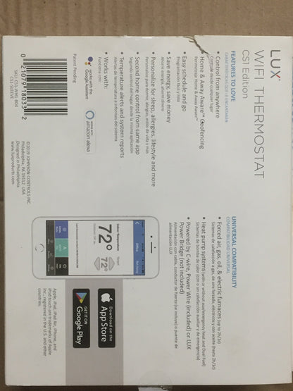 LUX SMART WIFI THERMOSTAT, 24V