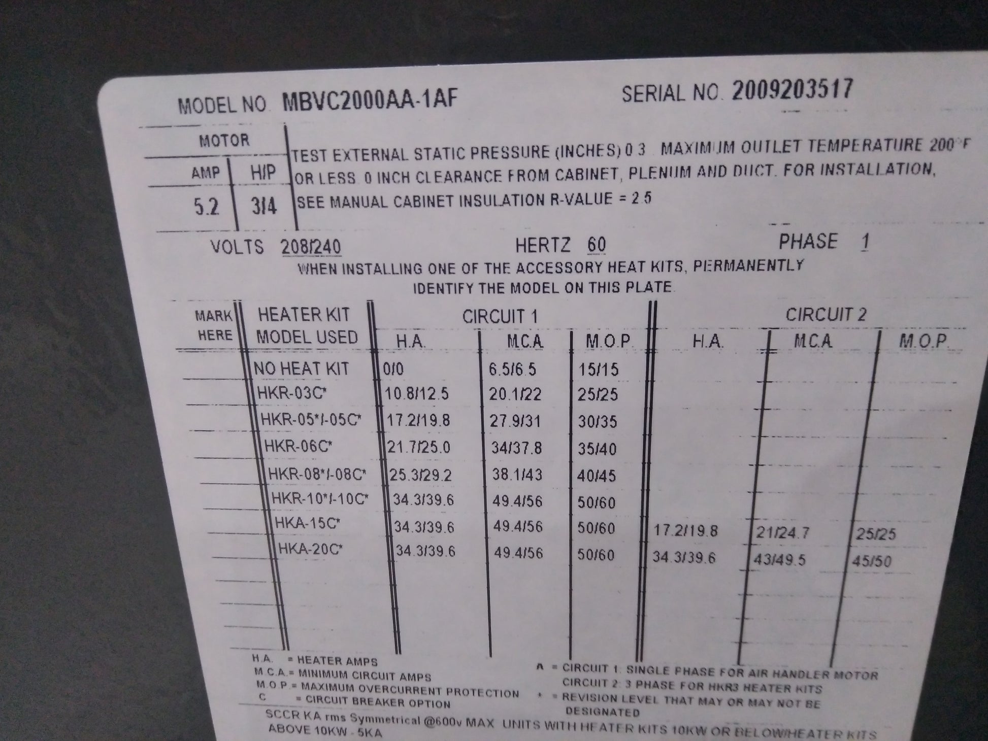 5 TON AC/HP MULTI-POSITION "ComfortNet" VARIABLE SPEED ECM BASED INDOOR MODULAR BLOWER/LESS COIL, 208-230/60/1 CFM:2000