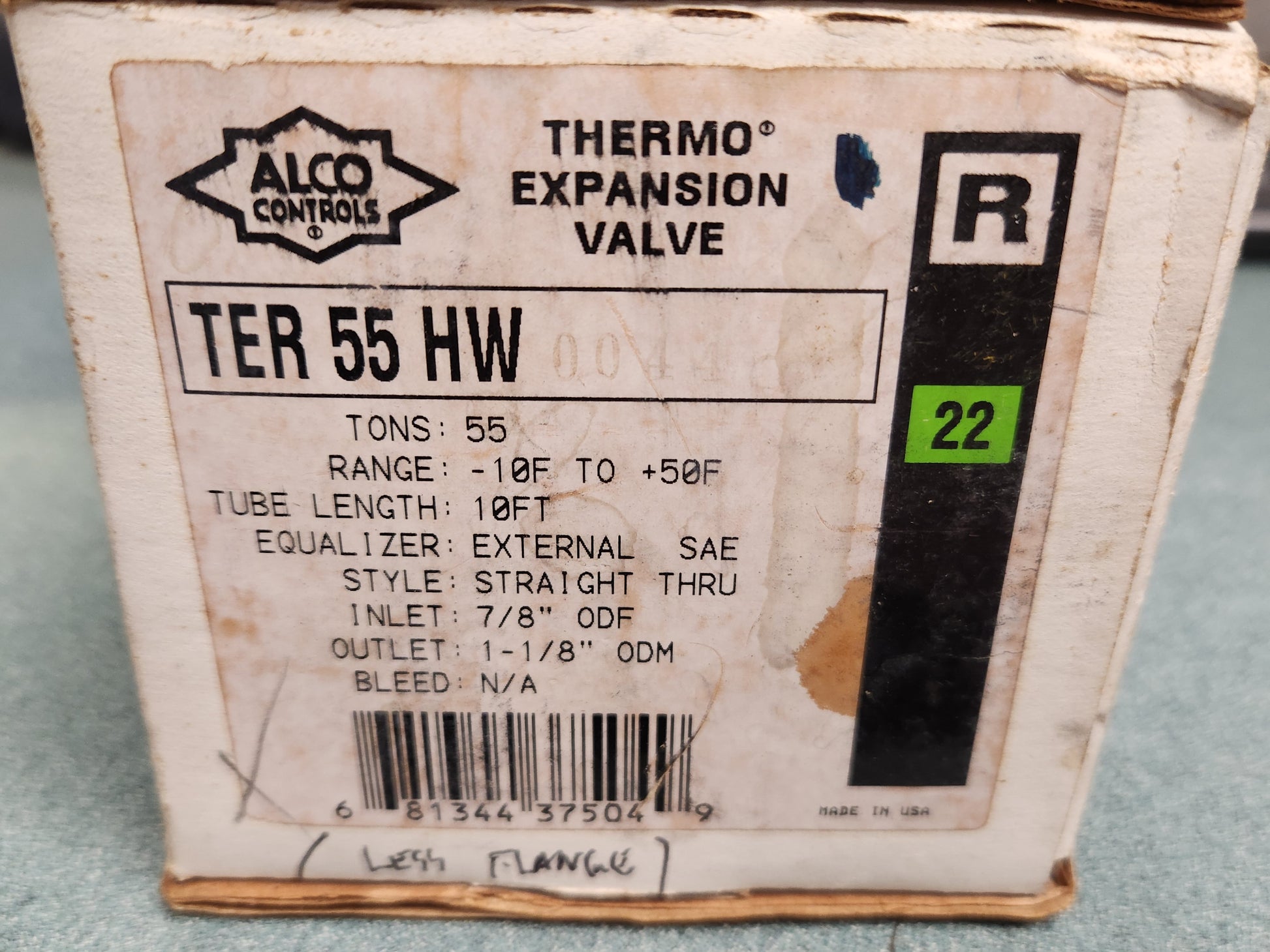 55 TON THERMO EXPANSION VALVE R22