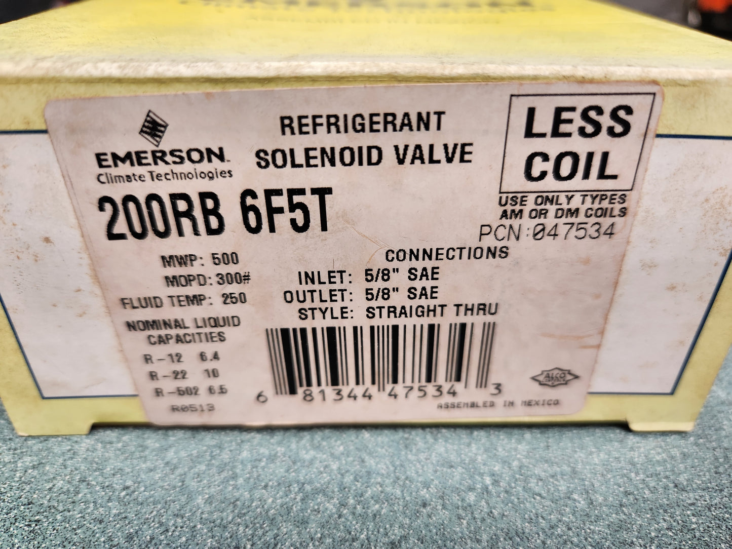 5/8" SOLENOID VALVE LESS COIL