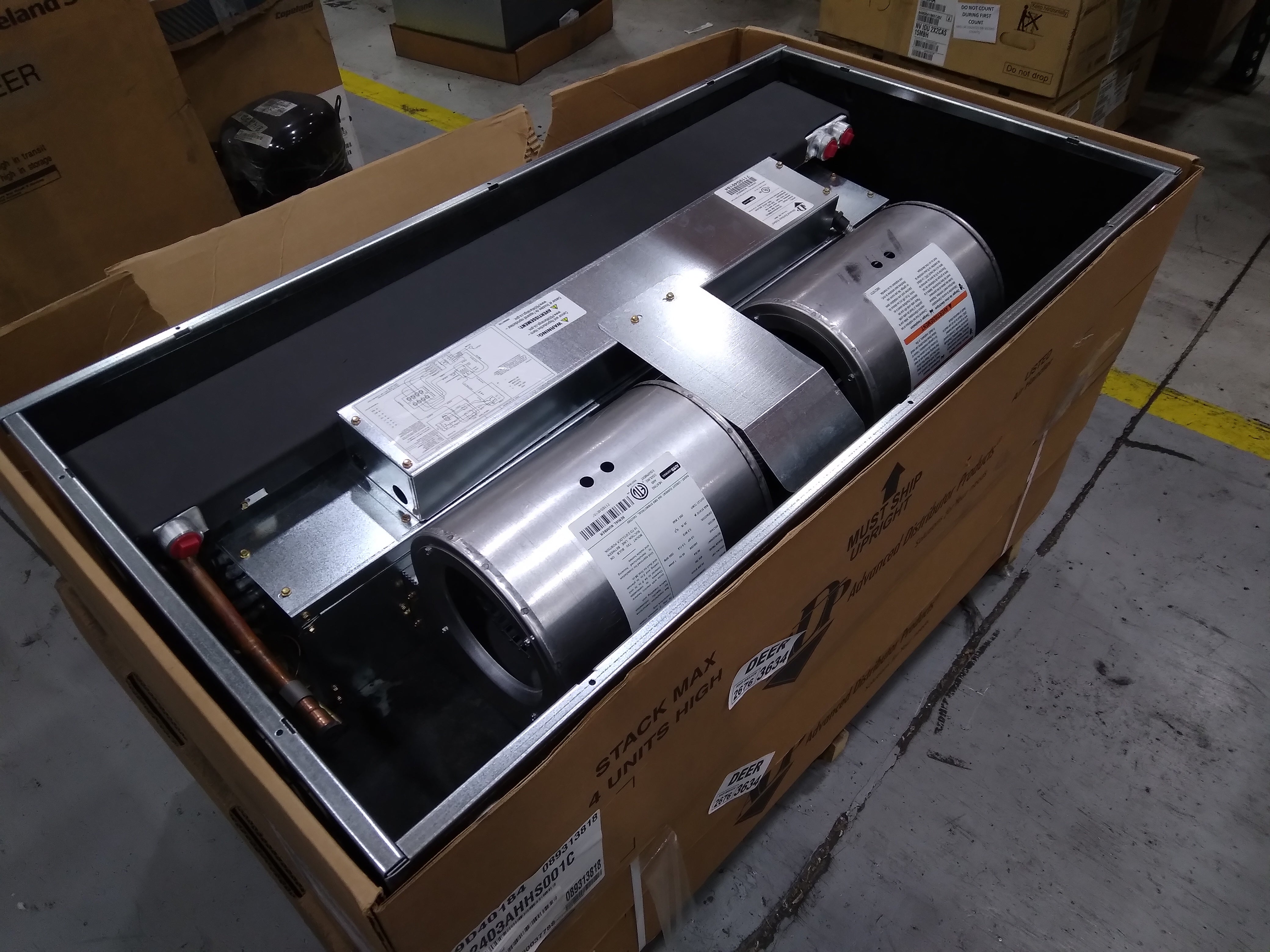 2 Ton AC 5 Speed ECM Soffit Mount Ceiling Air Handler; 208/240/60