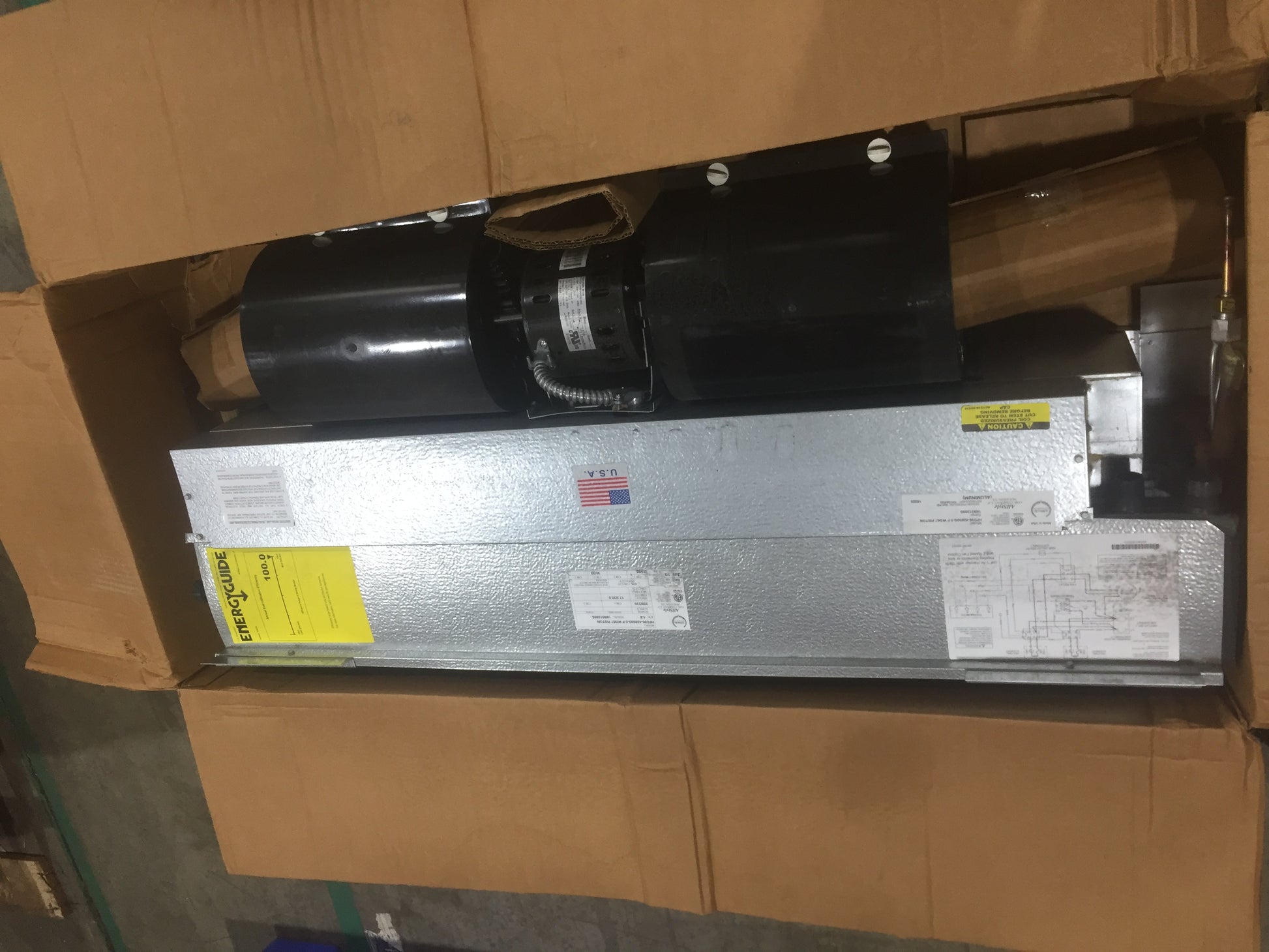 3 1/2 TON AC/HP HORIZONTAL CEILING FANCOIL WITH 5KW HEAT 208-230/60/1