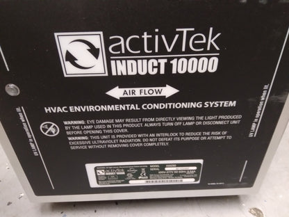 "INDUCT 10000" INDUCT UV AIR PURIFICATION SYSTEM 120-277V 50/60 HZ .54A (OZONE FREE)