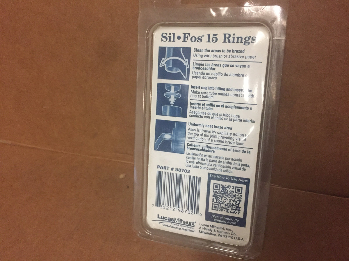 Sil Rings Sil Fos 15%Ag Ring 1/2 Od (25 Per Pack)
