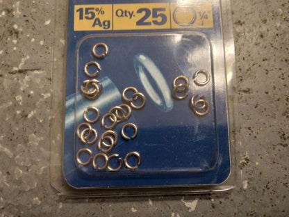 SIL FOS 15% AG RING 1/4" OD(SOLD AS 25 PER PACK)