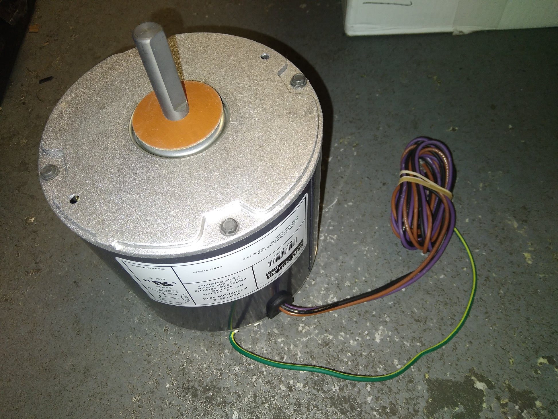 1/3HP CONDENSER FAN MOTOR 460/60/1 RPM:825/1-SPEED