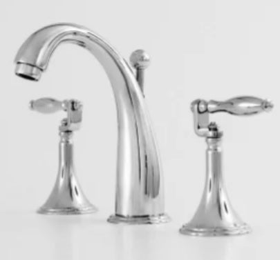 TORONTO WIDE SPREAD LAVATORY FAUCET SET STERLING