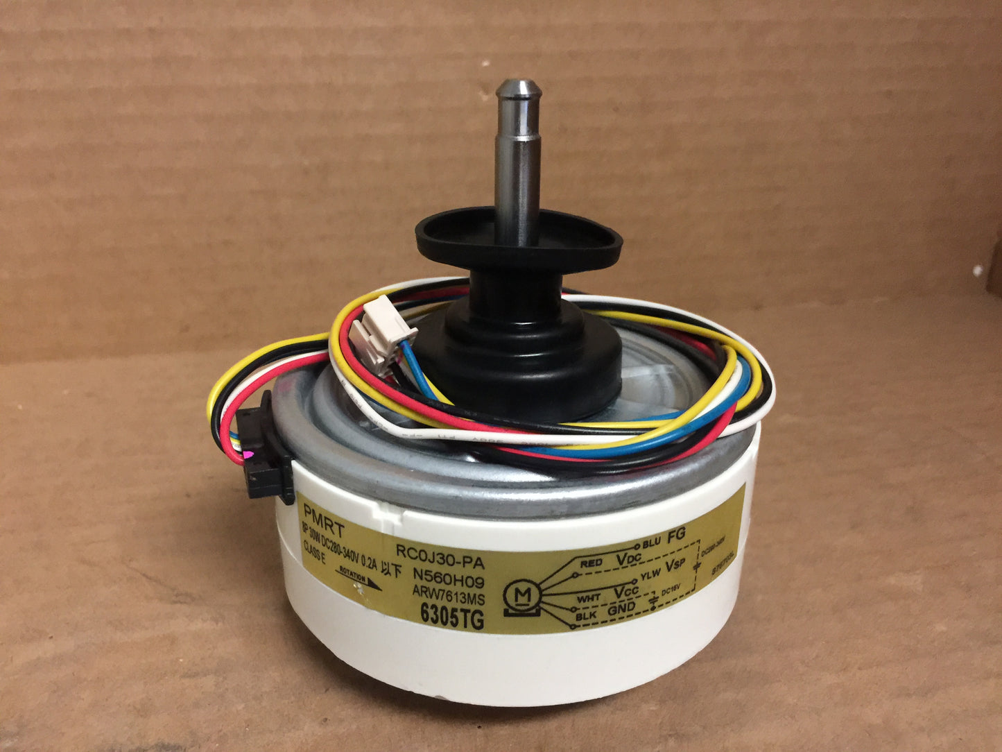 INDOOR SINGLE SHAFT FAN MOTOR; DC280-340, 8P, 30W