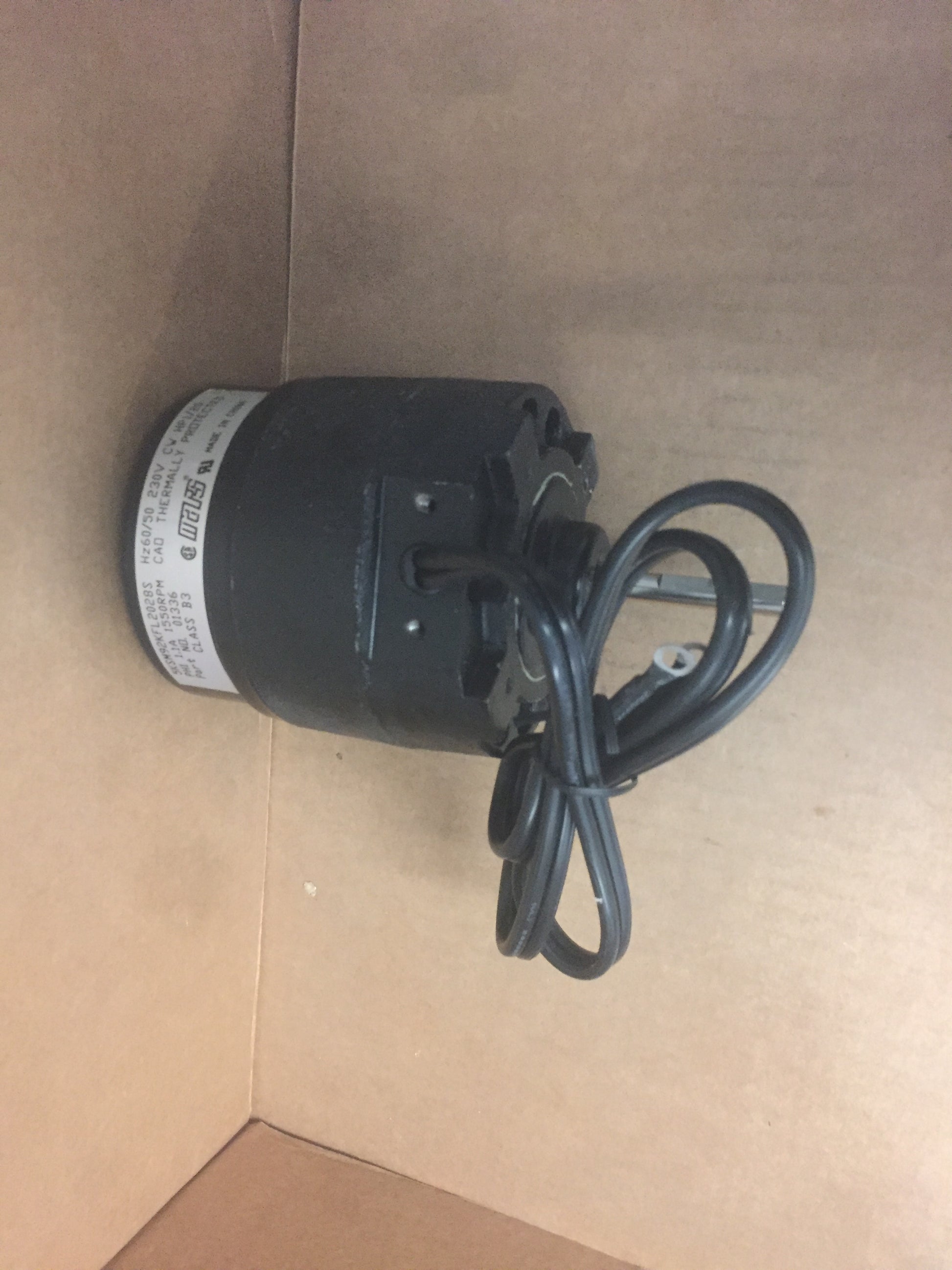 1/20 HP REFRIGERATION FAN MOTOR 230/50-60/1 RPM 1550