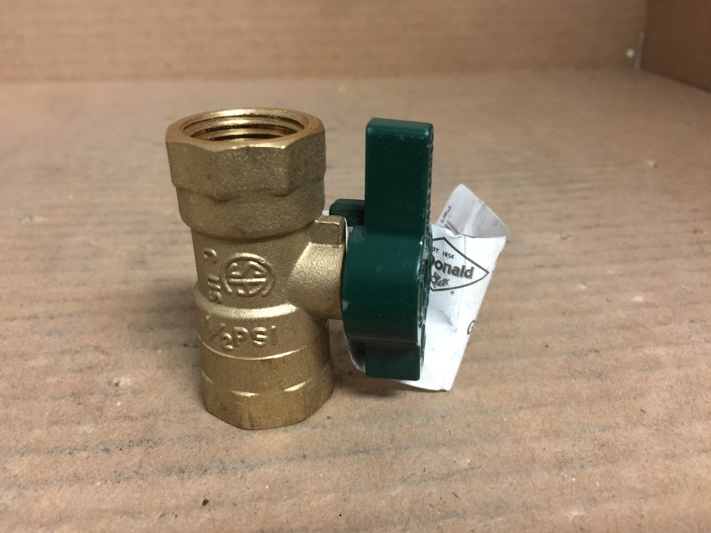 1/2" FNPT GAS BALL VALVE;  BRASS