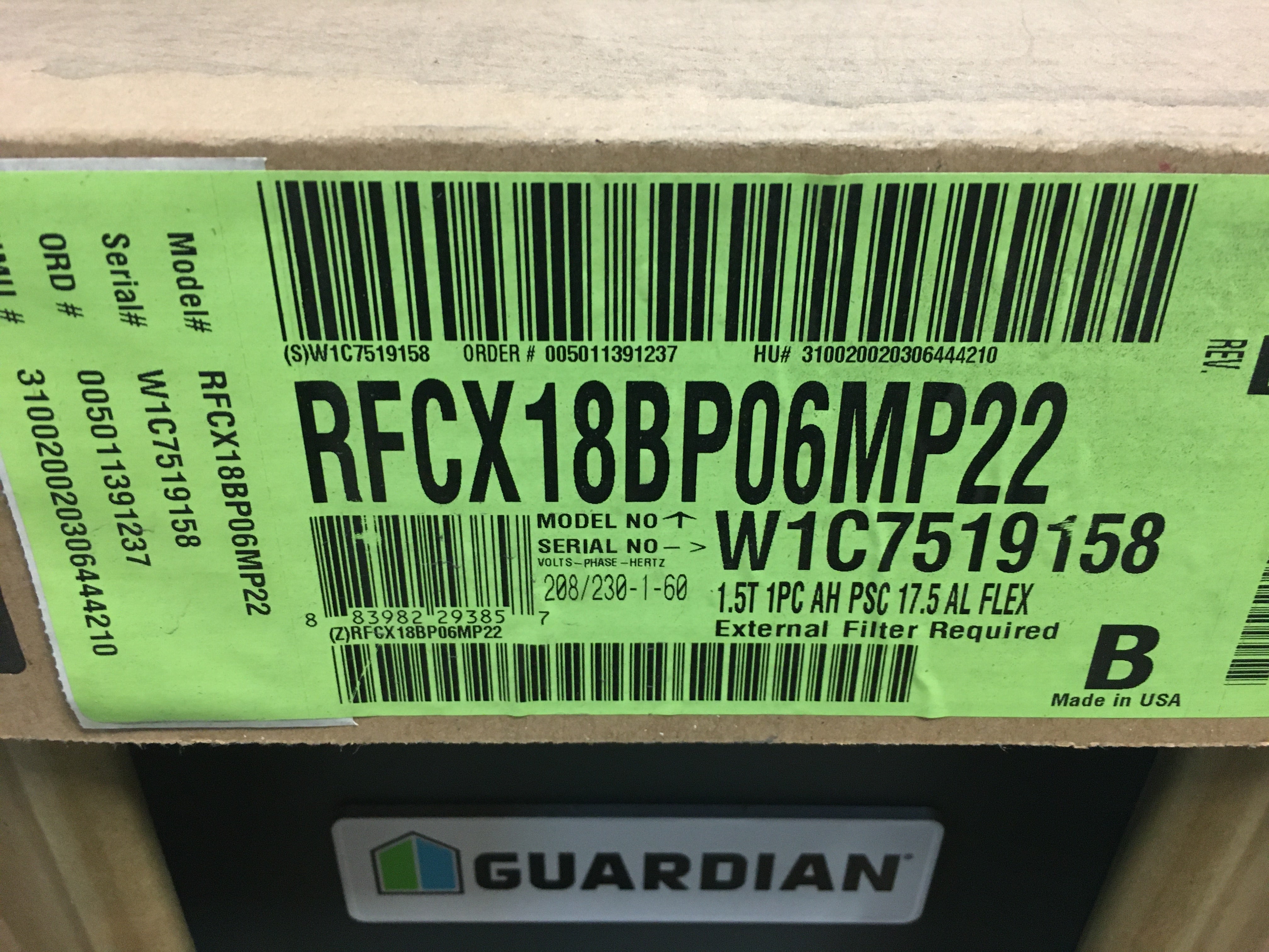1.5 Ton AC/HP Multiposition Variable Speed PSC Non-Communicating