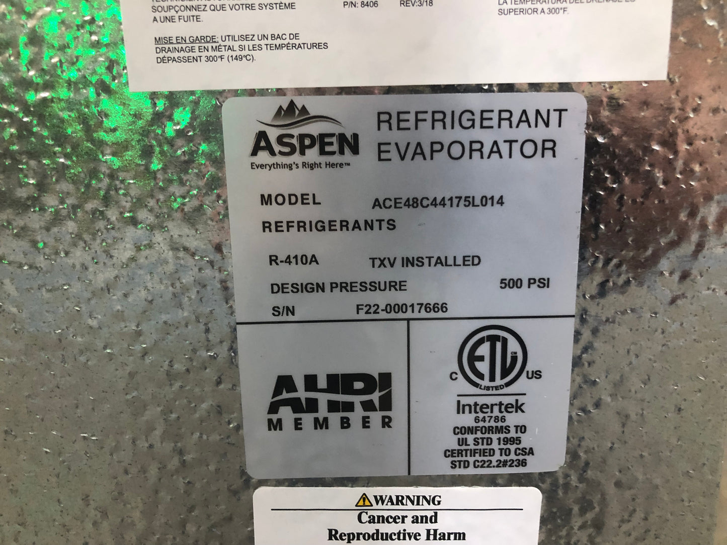 4 TON AC/HP CASED "A" COIL R-410A CFM 1600