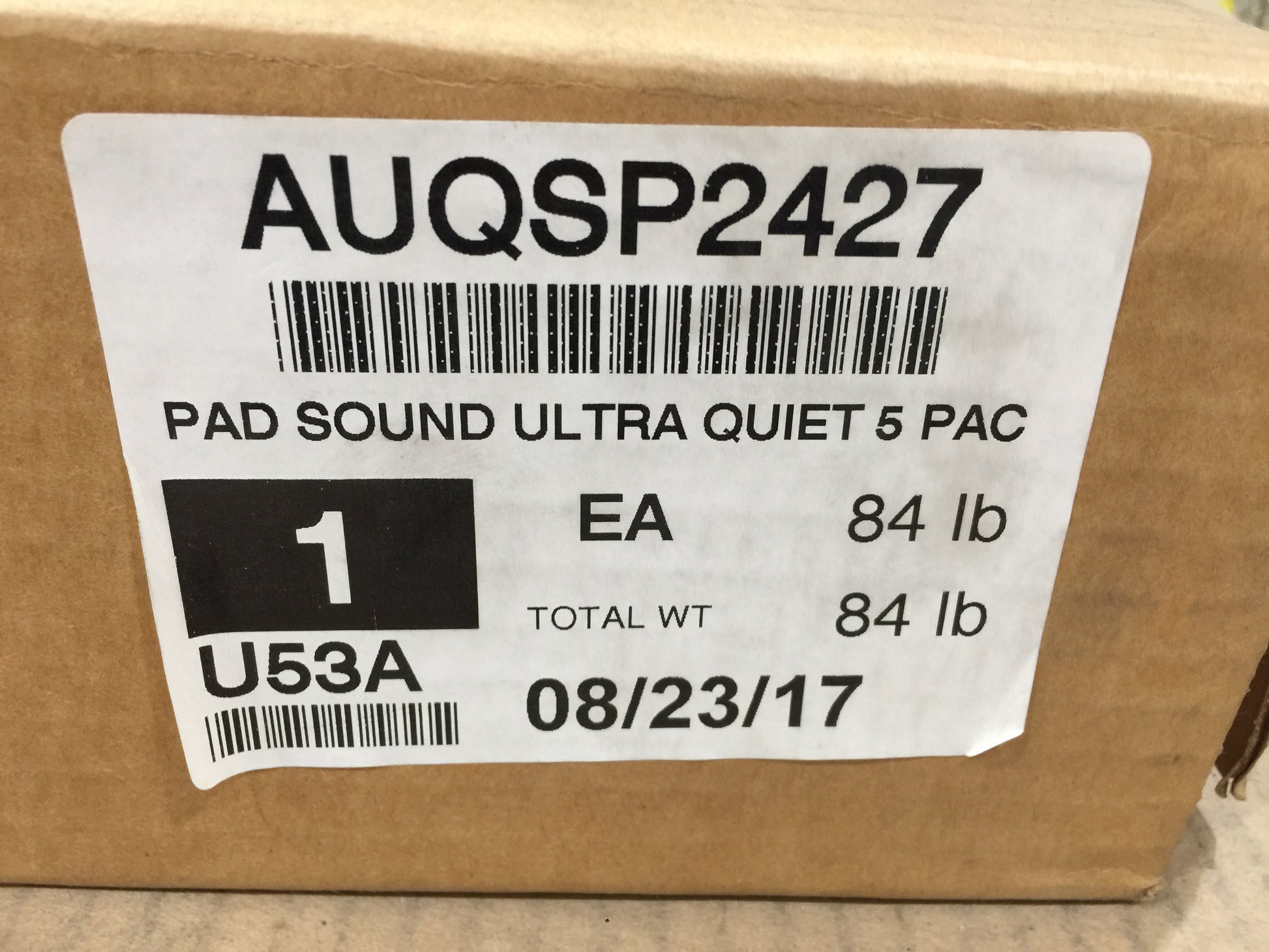 24 x 27 x 2 Ultra Quiet Vibration Isolation Pad; Sold As Single Units 24 x 27 x 2 Ultra Quiet Vibration Isolation Pad; Sold As Single Units