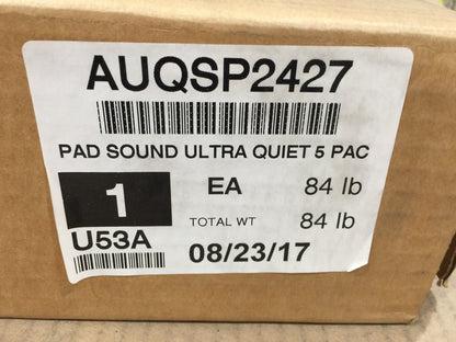 24 X 27 X 2 ULTRA QUIET VIBRATION ISOLATION PAD; SOLD AS SINGLE UNITS