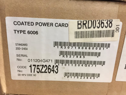 CONTROL BOARD; SPARE POWER CARD, 5006-A/VLT6006, 200-240V
