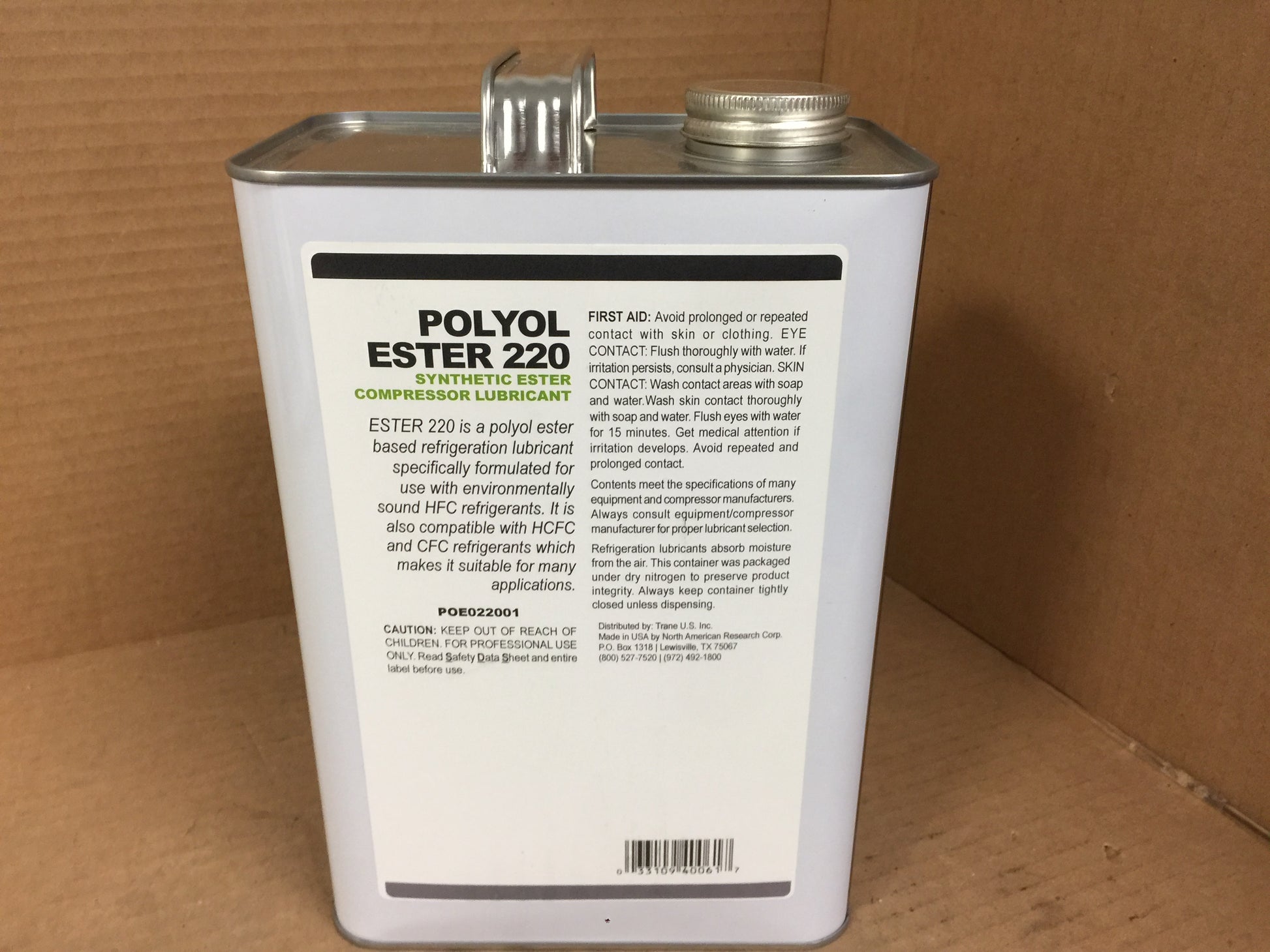 POLYOL ESTER 220 SYNTHETIC REFRIGERATION LUBRICANT; 1 GAL