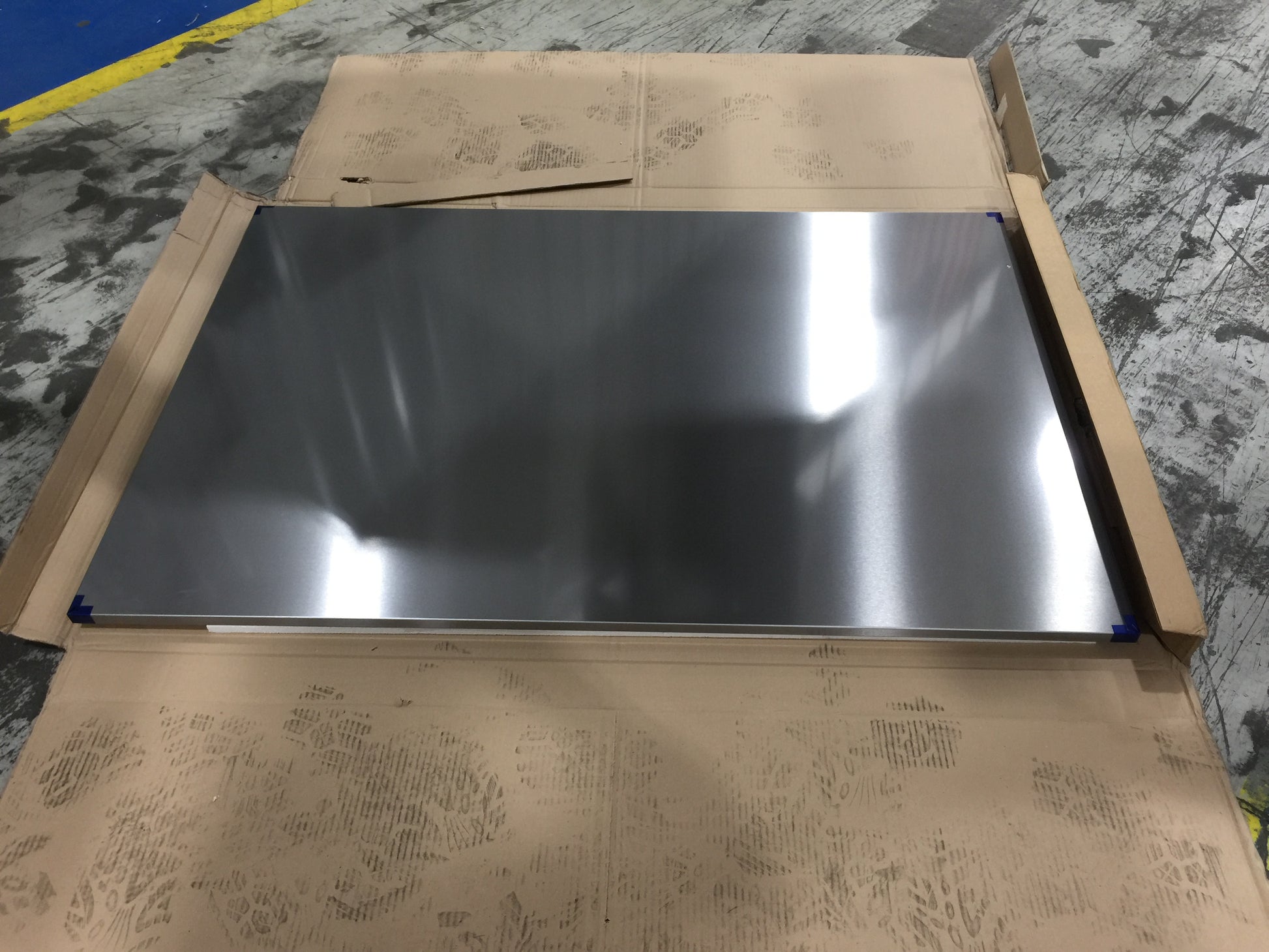36" WIDE FRONT FACEPLATE FOR REFRIGERATOR/FREEZER; STAINLESS STEEL
