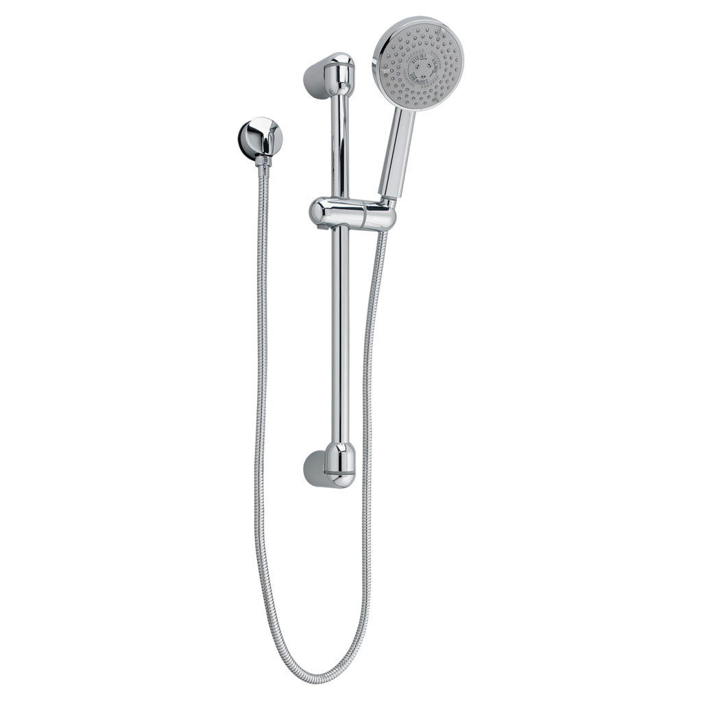 COMPLETE KIT OF RAIN HANDSHOWER, HOSE, WALL SUPPLY & STANDARD SLIDE BAR, CHROME