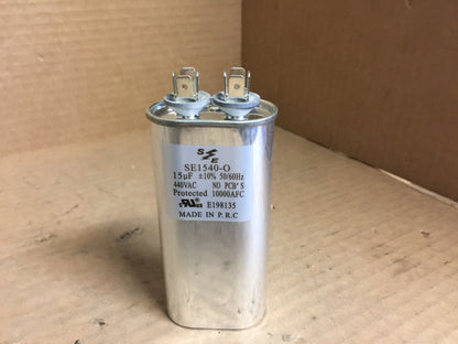 15MFD X 440V AC RUN OVAL CAPACITOR; 50/60HZ