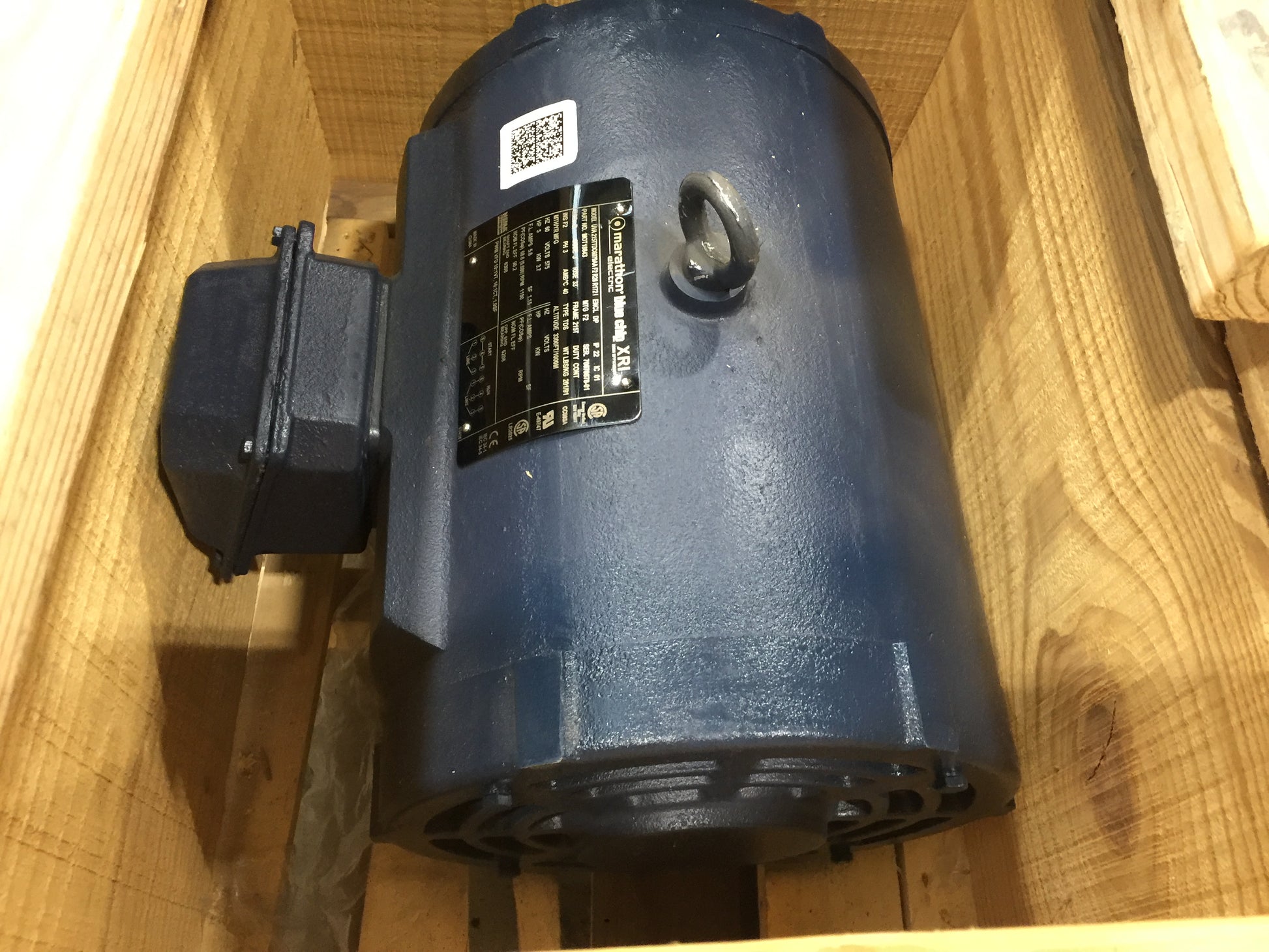 5 HP BLUE CHIP XRI "HIGH EFFICIENCY" GENERAL PURPOSE ELECTRIC MOTOR; 575/60/3, 1180 RPM