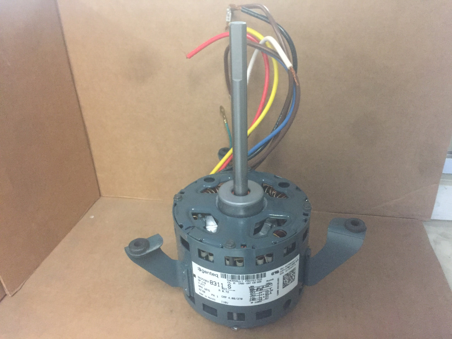 1/8 HP PSC MOTOR 277/60/1 1075 RPM 4 SPEED