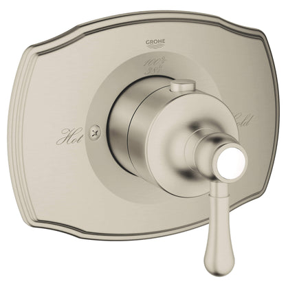 "GROHFLEX" CUSTOM THERMOSTATIC VALVE TRIM , BRUSHED NICKEL