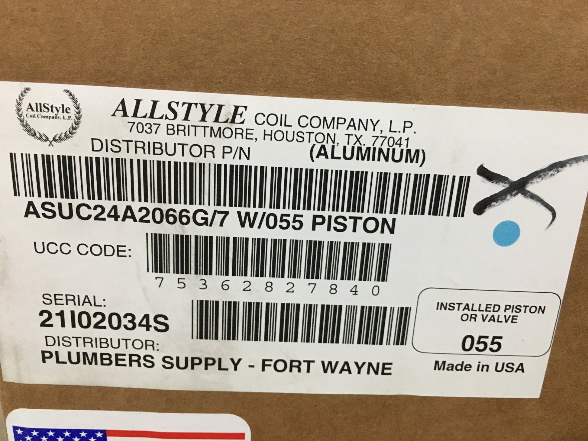 1 1/2-2 TON AC/HP UPFLOW UNCASED ALUMINUM "A" COIL, R-22/R-410A CFM 800