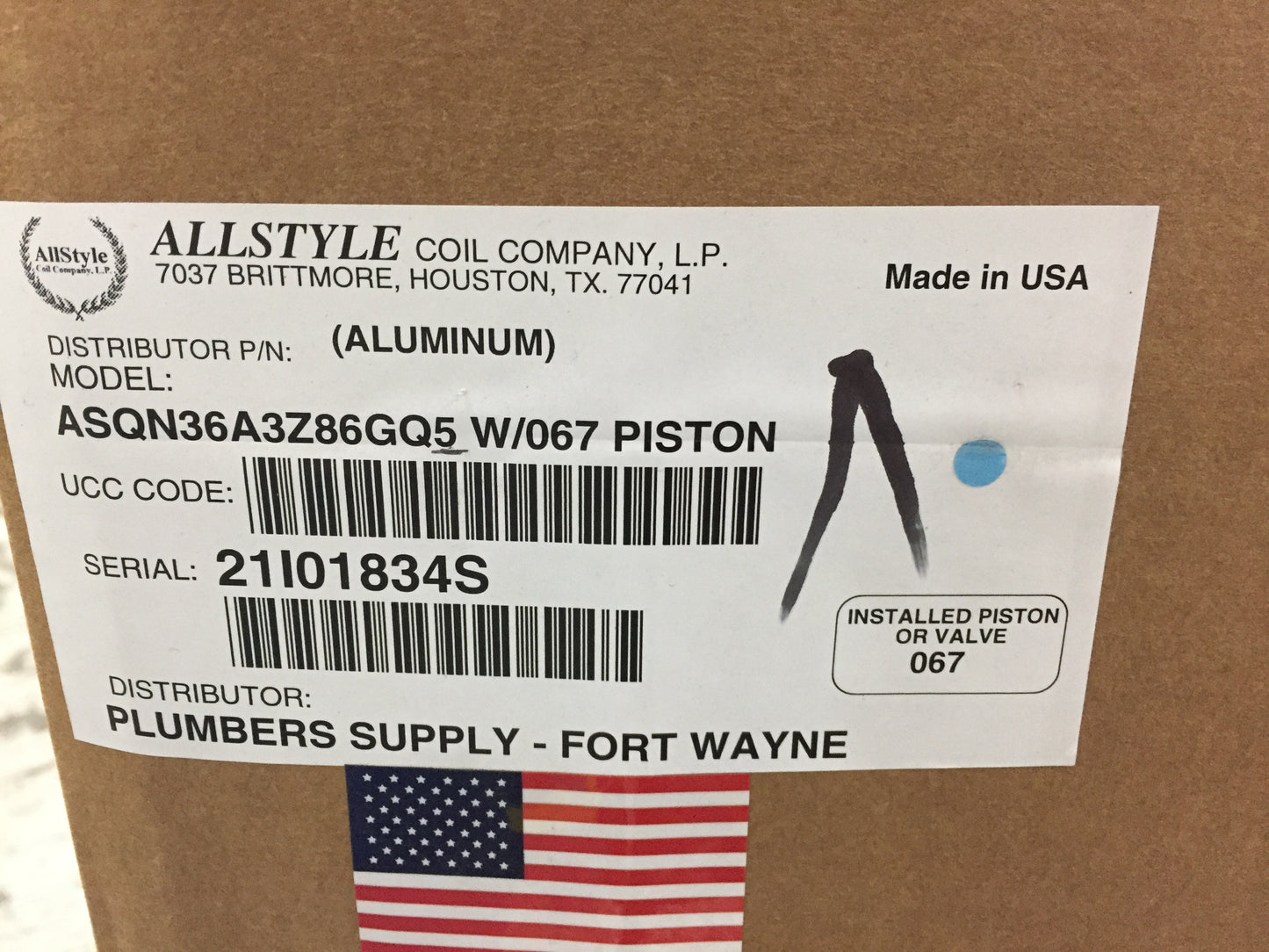 3 TON AC/HP UPFLOW/HORIZONTAL CASED ALUMINUM "A" COIL, R-22/R-410A