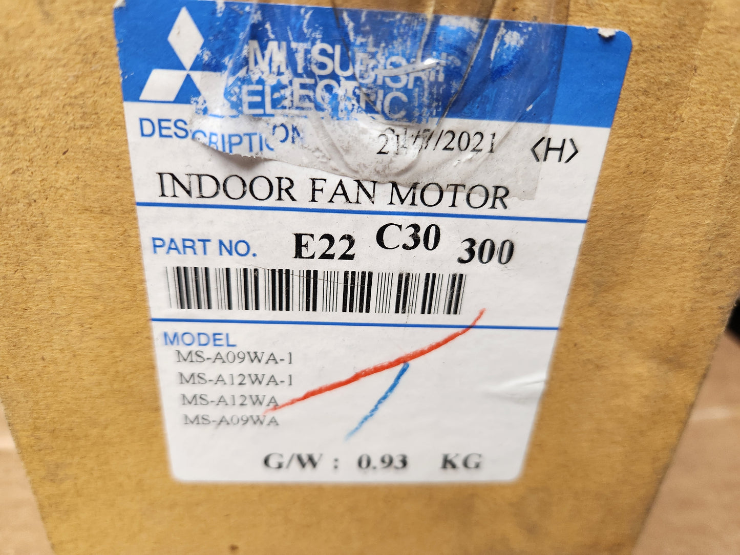 INDOOR FAN MOTOR; DC140V, 28W, 8P