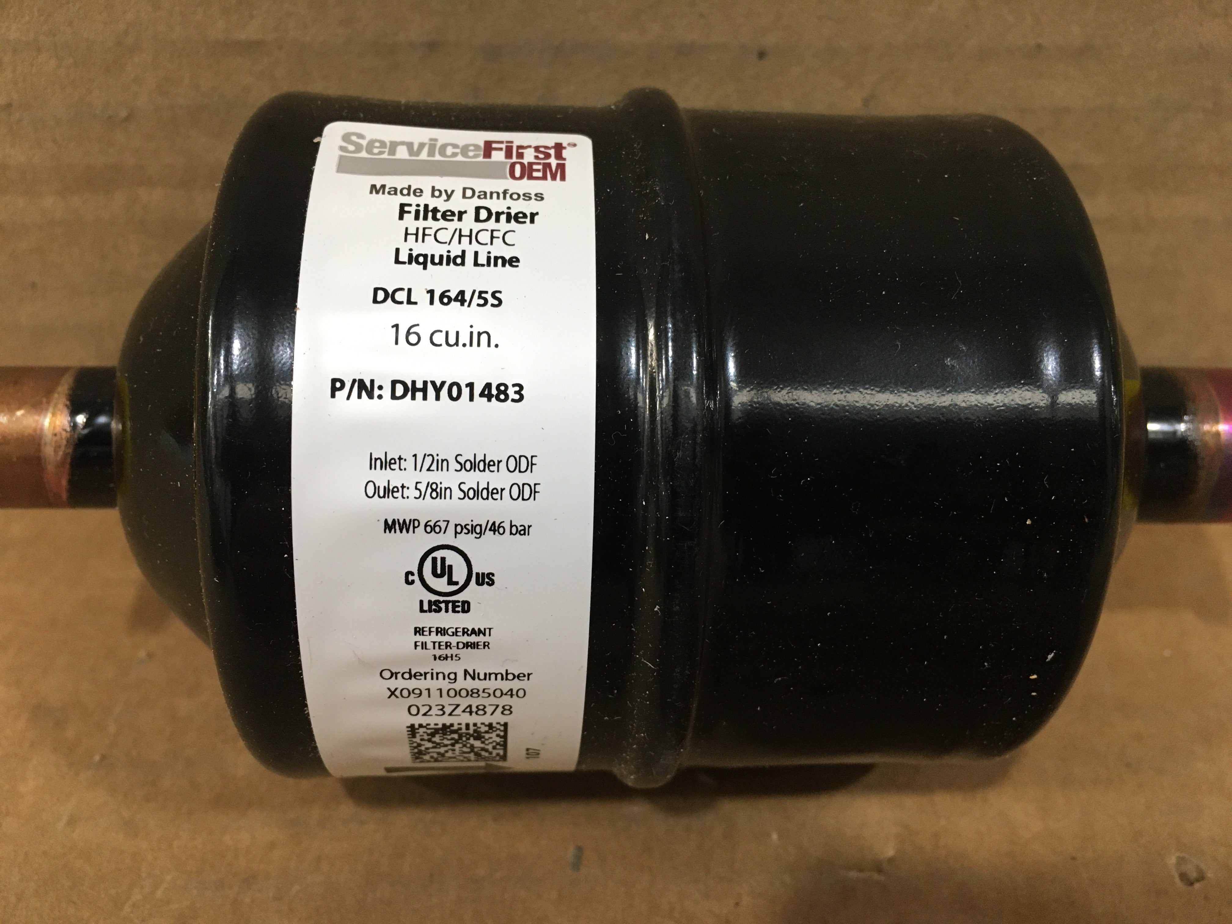 Filter Drier Rthd 16 CU.IN. LIQUID LINE FILTER DRIER 1/2