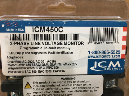 PROGRAMABLE THREE PHASE LINE VOLTAGE MONITOR, 190-630VAC 50-60HZ