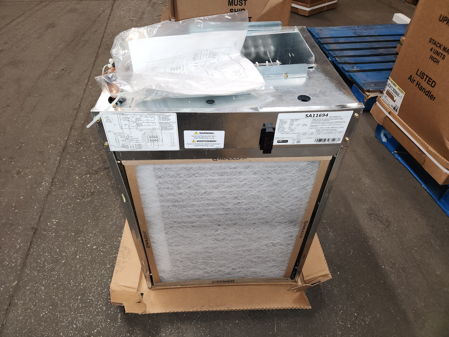 2 TON WALL-MOUNTING CONSTANT TORQUE ECM FANCOIL WITH 5 KW, 208-240/60/1, R-410A