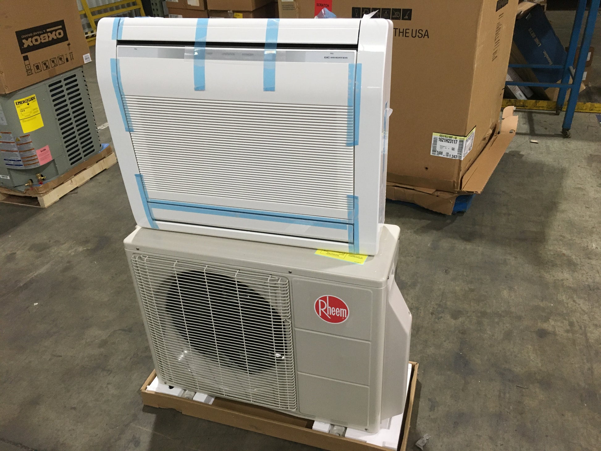 15,000 BTU SINGLE ZONE "PRESTIGE" SERIES INVERTER OUTDOOR HEAT PUMP AND INDOOR FLOOR MOUNT AIR HANDLER MINI SPLIT SET 20.3 SEER 208-230/60/1 R410A