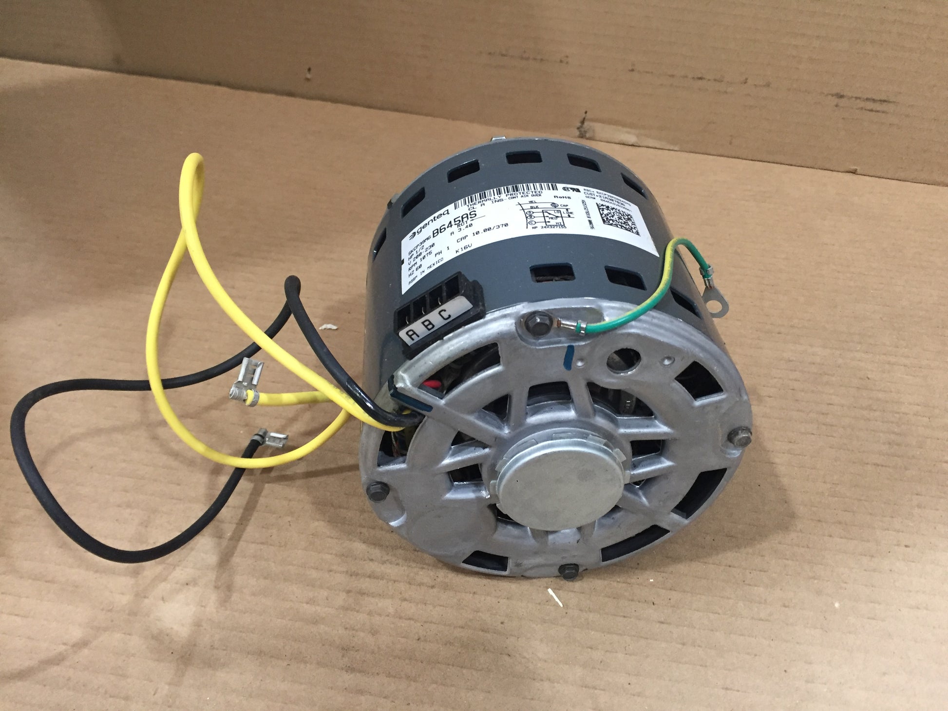 1/2HP BLOWER MOTOR, 200-230/60/1, 1075 RPM, 3 SPEED