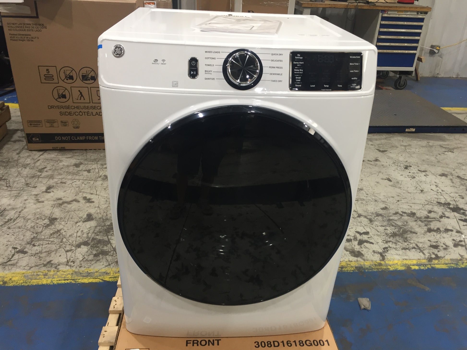 7.8 CU. FT. SMART FRONT LOAD ELECTRIC DRYER; 120/240V, WHITE