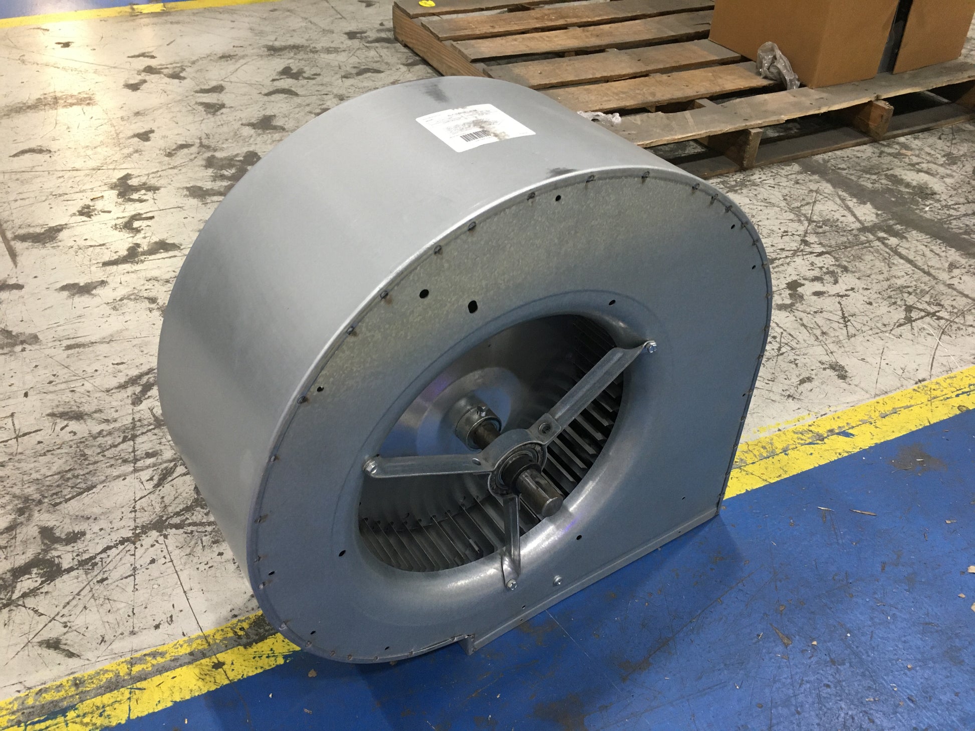 BLOWER HOUSING WITH WHEEL AND SHAFT