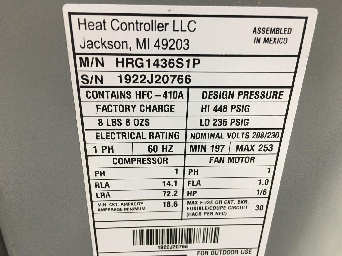 3 TON SPLIT-SYSTEM HEAT PUMP 208-230/60/1 R-410A 14 SEER