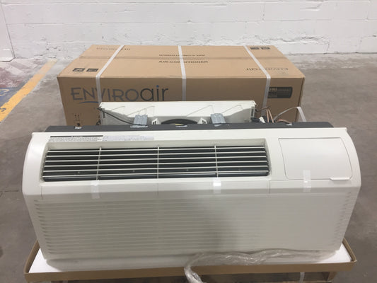 15,000 BTU HIGH EFFICIENCY PACKED TERMINAL AIR CONDITIONING UNIT WITH 3.5KW ELECTRIC HEAT, VOLTS:208/230, HERTZ:60, EER/COP 9.6/6.2, PHASE: 1
