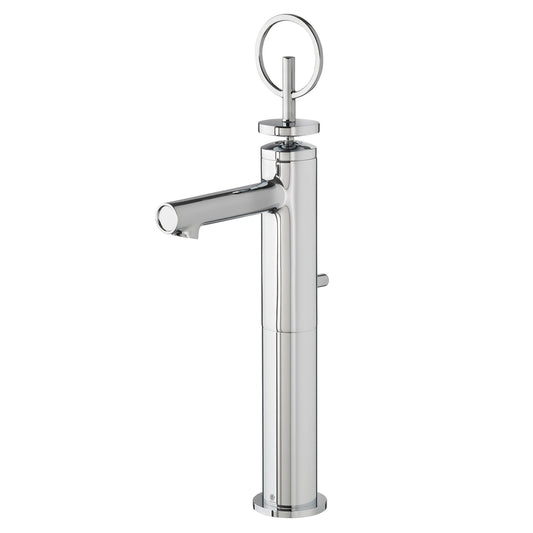 PERCY SINGLE HANDLE VESSEL BATHROOM FAUCET WITH LOOP HANDLE AND GRID DRAIN